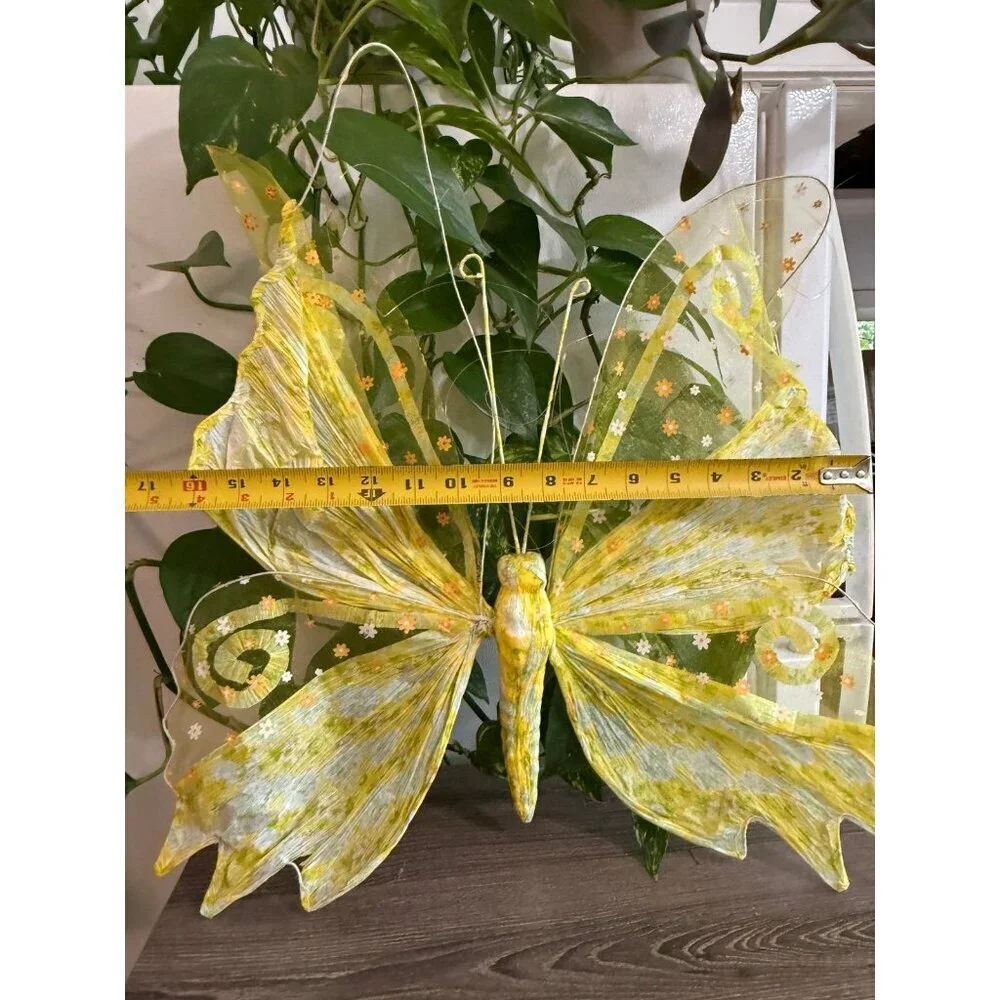 Yellow butterfly made home decor
